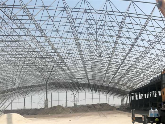 东营钢厂料仓网架工程